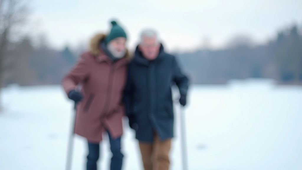 Senioru pāris pastaigā uz sasalusiem ezeriem Latgales reģionā